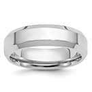 5mm Beveled Edge Wedding Band Ring in Platinum