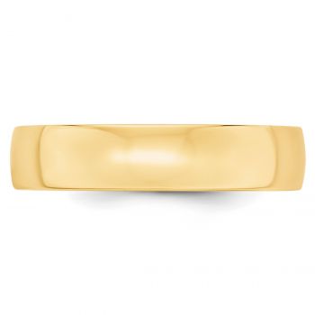14K Gold Comfort-Fit Lightweight 5mm Wedding Band Ring 2