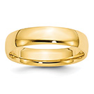 14K Gold Comfort-Fit Lightweight 5mm Wedding Band Ring