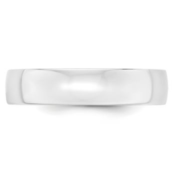 Comfort-Fit Lightweight 5mm Wedding Band Ring in 14K White Gold 2