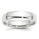 Comfort-Fit Lightweight 5mm Wedding Band Ring in 14K White Gold