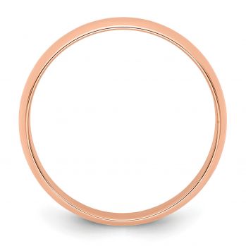 14K Rose Gold Lightweight Plain 5mm Wedding Band Ring 2