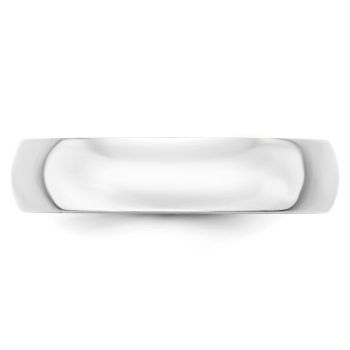 Lightweight Plain 5mm 14K White Gold Wedding Band 2