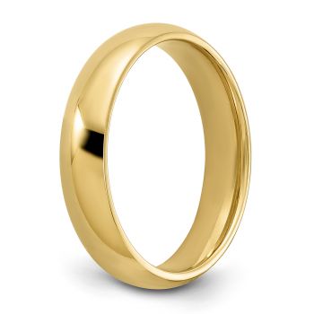 14K Gold 5mm Plain Comfort Fit Wedding Band Ring 4
