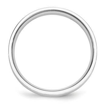 Platinum 5mm Plain Polished Flat Wedding Band Ring 2