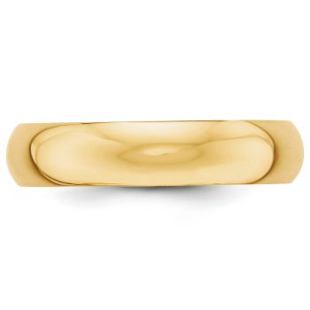 Plain Polished 5mm Wedding Band Ring in 14K Gold 3