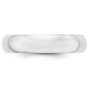 14K White Gold Plain 5mm Wedding Band 3