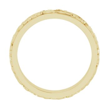 Women's Sculpted Paisley Wedding Band Ring in 14K Gold 2
