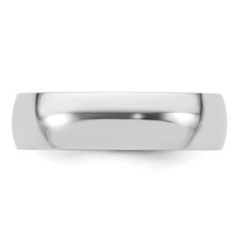 Platinum 6mm Comfort-Fit Lightweight Wedding Band Ring 3