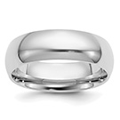 6mm Plain Comfort Fit Wedding Band Ring in Platinum