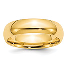 6mm Plain Comfort Fit 14K Gold Wedding Band