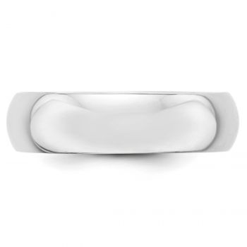 Platinum 6mm Plain Polished Wedding Band Ring 3