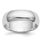 Platinum 6mm Plain Polished Wedding Band Ring