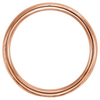 7mm 14K Rose Gold Comfort-Fit Hammered Wedding Band Ring 2