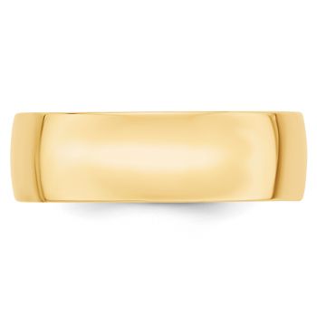 Comfort-Fit Lightweight 7mm Wedding Band Ring in 14K Gold 3