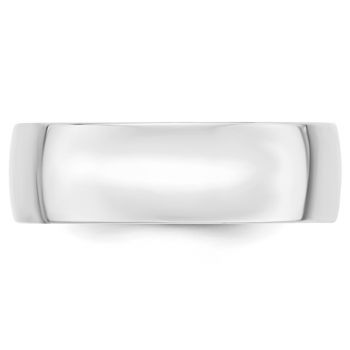 Comfort-Fit Lightweight 7mm 14K White Gold Wedding Band 2
