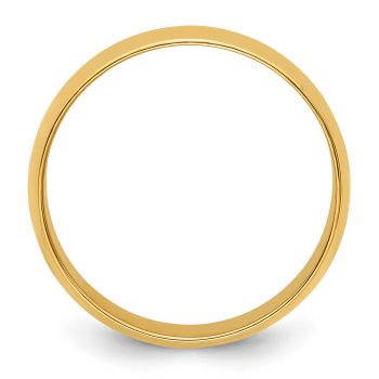 14K Gold Lightweight Plain 7mm Wedding Band Ring 2
