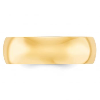 7mm Plain Comfort Fit Wedding Band Ring in 14K Gold 3