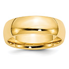 7mm Plain Comfort Fit Wedding Band Ring in 14K Gold
