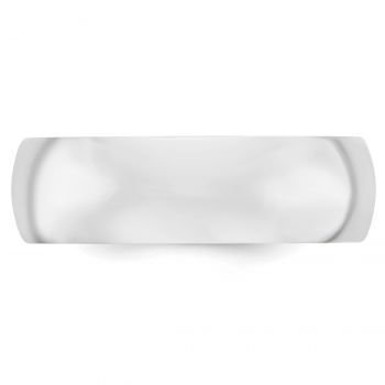 7mm Plain Comfort Fit 14K White Gold Wedding Band Ring 3