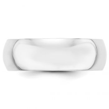 14K White Gold Plain 7mm Wedding Band Ring 2