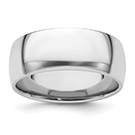 8mm Comfort-Fit Lightweight Wedding Band Ring in Platinum