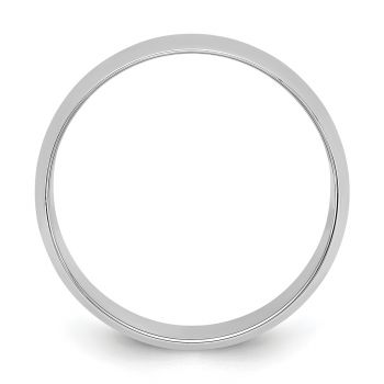 Lightweight Plain 8mm 14K White Gold Wedding Band Ring 2