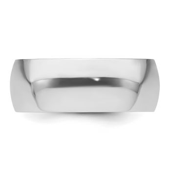 Platinum 8mm Plain Lightweight Wedding Band Ring 3