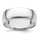 Platinum 8mm Plain Lightweight Wedding Band Ring