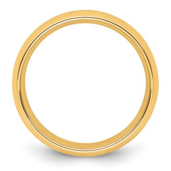 14K Gold 8mm Plain Comfort Fit Wedding Band Ring 2