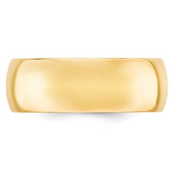 14K Gold 8mm Plain Comfort Fit Wedding Band Ring 3