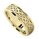 Celtic Heart Knot Wedding Band Ring in 14K Gold