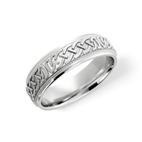 Sterling Silver Celtic Knot Wedding Band Ring