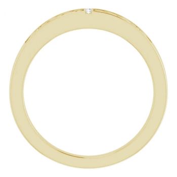 3-Stone Narrow Diamond Celtic Wedding Band Ring for Men in 14K Gold 2