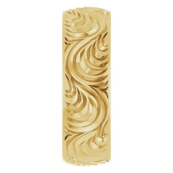 Men's Paisley Scroll Wedding Band Ring in 14K Gold 4