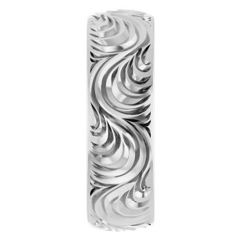 Men’s 14K White Gold Paisley Scroll Wedding Band 4