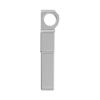 Small Platinum Thick Chunky Cross Pendant with Hidden Bail 4