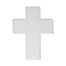 14K White Gold Small Chunky Cross Pendant with Hidden Bail