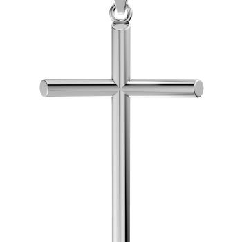 Platinum Extra-Large Tube Cross Pendant for Men 5