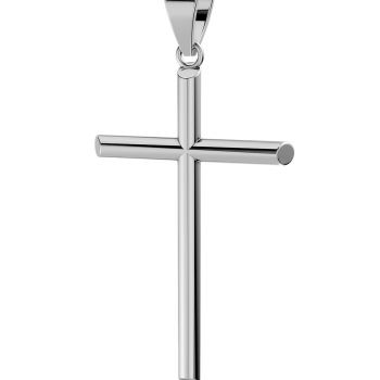 Platinum Extra-Large Tube Cross Pendant for Men 4