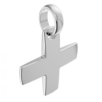 Large Handmade 14K White Gold Greek Cross Pendant for Men 2