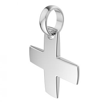 Large Handmade 14K White Gold Greek Cross Pendant for Men 3